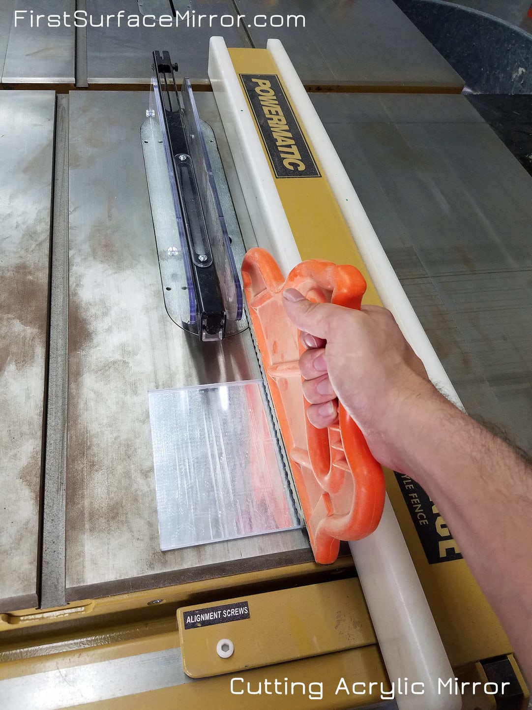 cutting acrylic first surface mirror